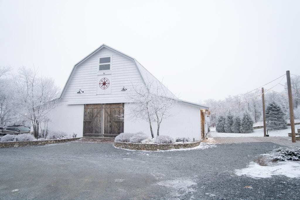 LGBTQ Wedding Venue Overlook Barn in the winter