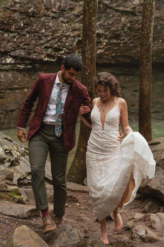 Waterfall elopement in North Carolina